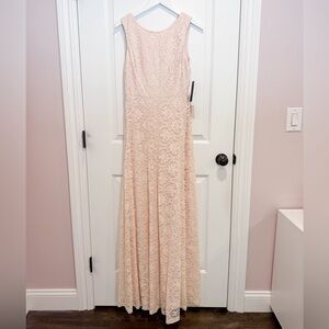 Cream Long Lace Dress